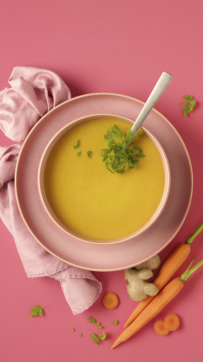 Möhrencremesuppe mit Ingwer
