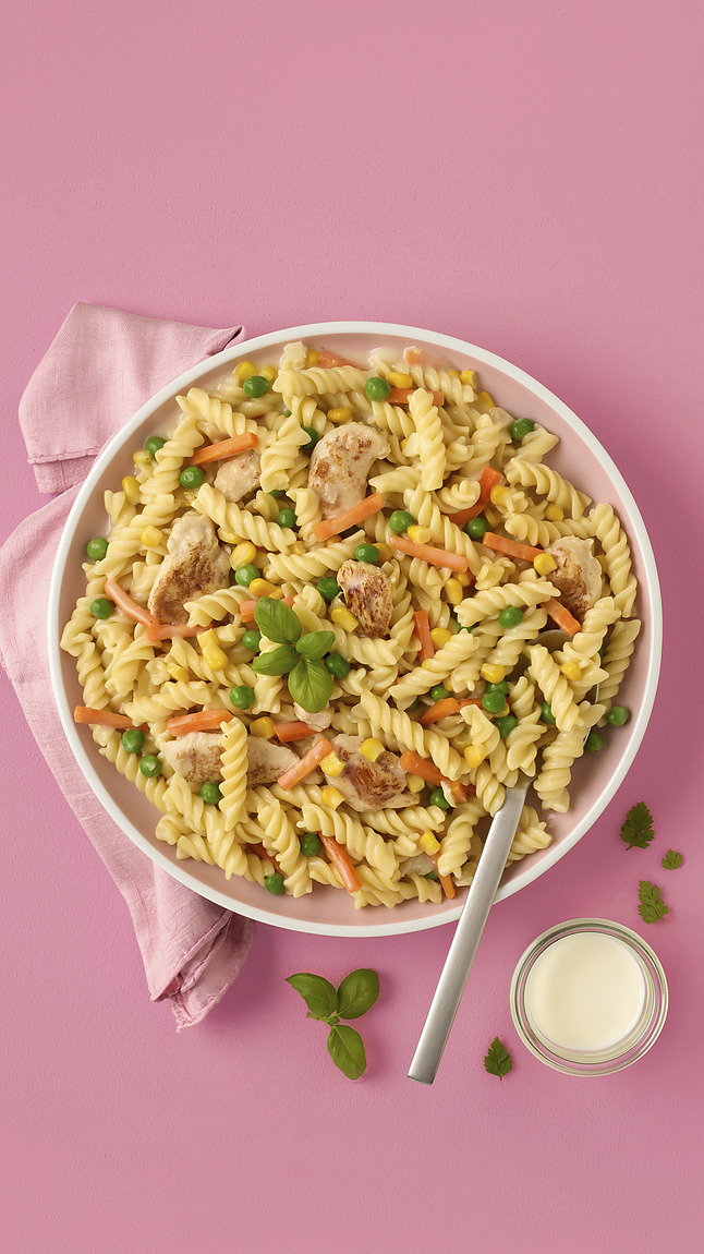 Nudel-Hühnchenpfanne