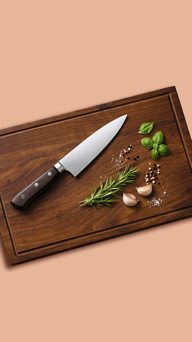 Servier- & Schneidebrett aus Eichenholz