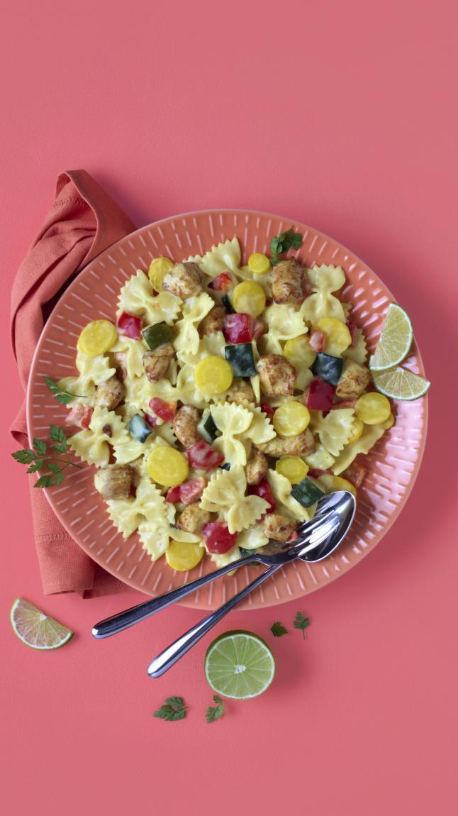 Pastapfanne mit Mascarpone-Limetten-Sauce