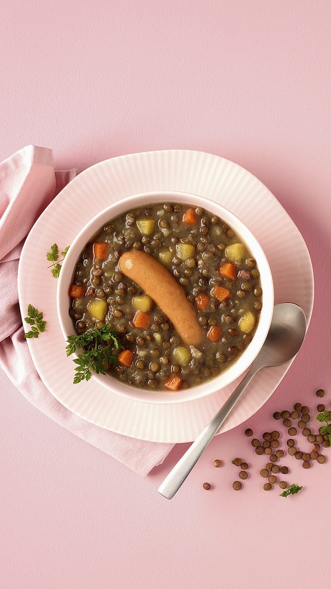 Kräftige Linsensuppe