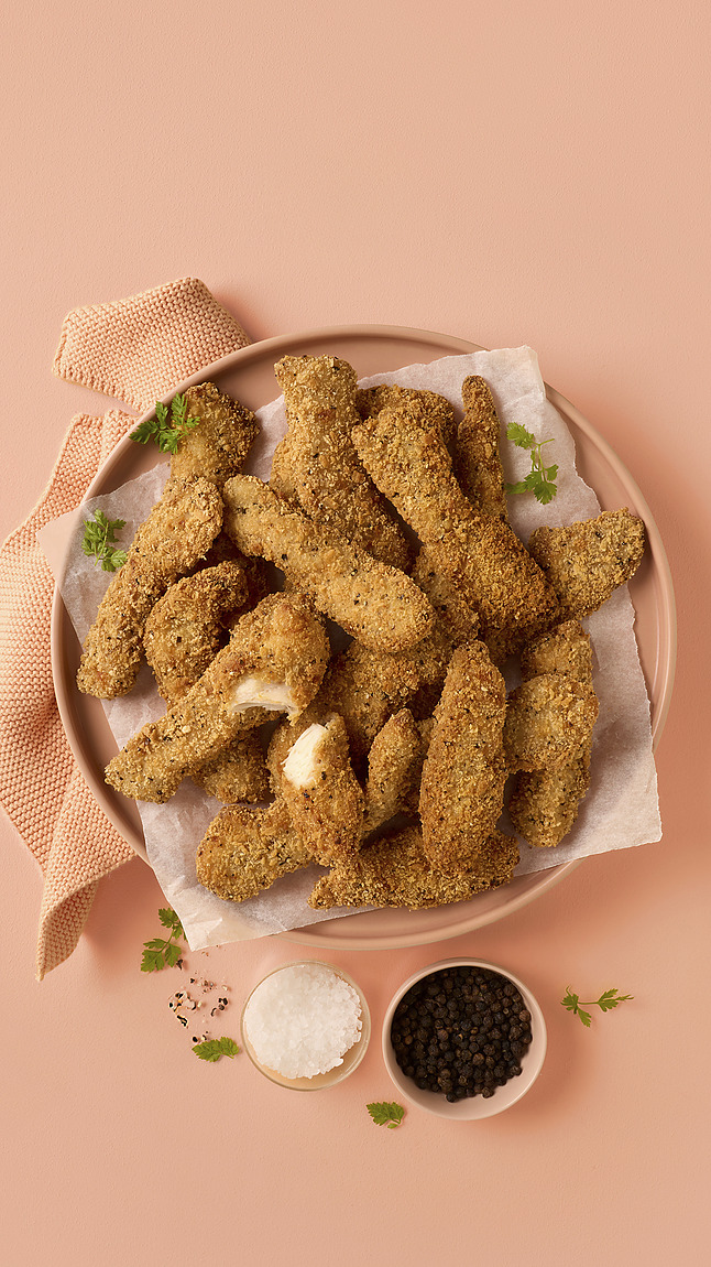 Hähnchen-Knusperstreifen Meersalz & Pfeffer