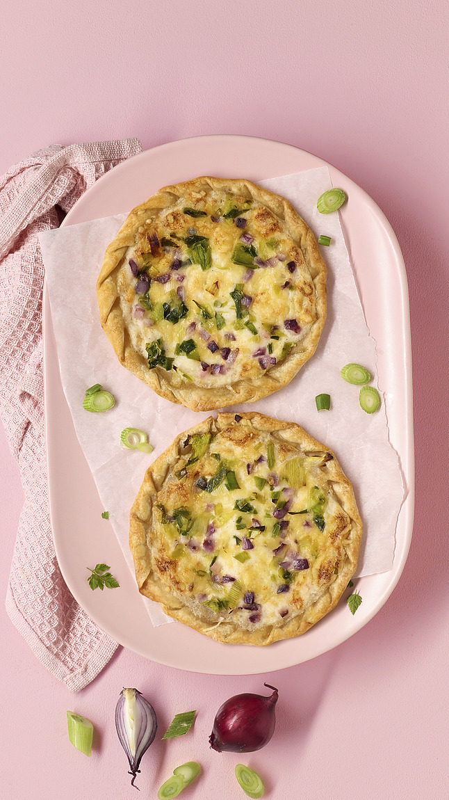 Mini Flammkuchen Bergkäse & Lauch