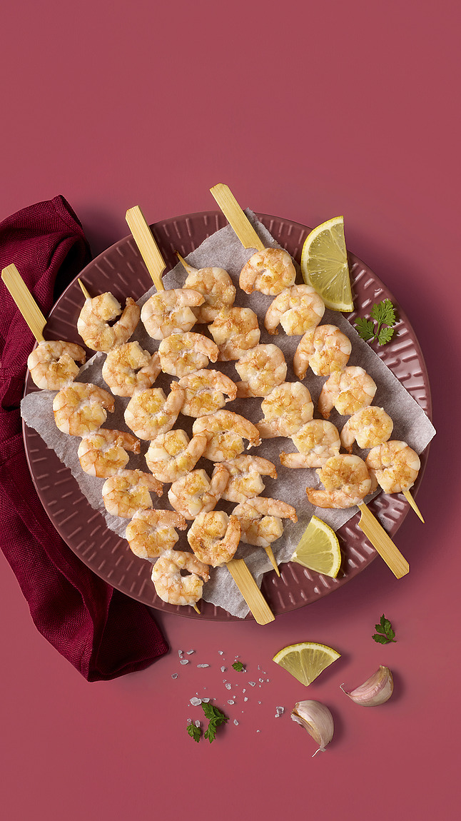 Riesengarnelen-Spieße