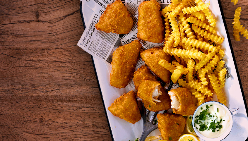 Im Paket: <br>Kap-Seehecht & Pommes