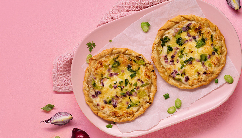 Mini Flammkuchen <br>Bergkäse & Lauch