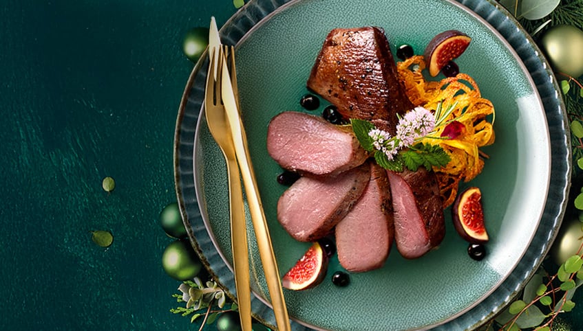 Exklusiv: gewürzte <br>Rehmedaillons