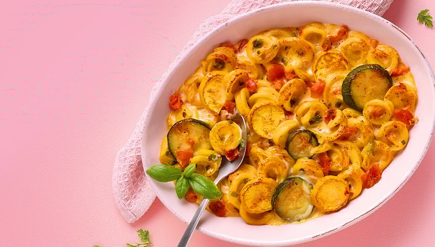 NEU: Gemüse- <br> Nudelgratin