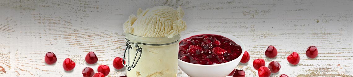 BIO Vanille Eis &<br>NEU: Rote Grütze