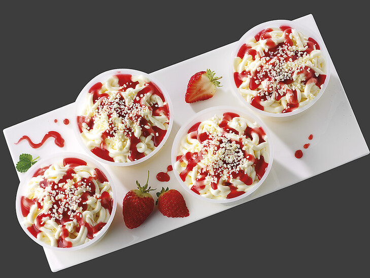 Spaghetti-Eis-Becher