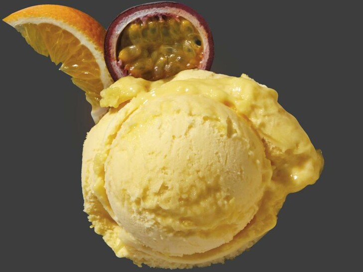 Orangen-Maracuja Sorbet