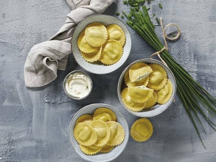 Tortelli mit Frischkäse-Schnittlauch-Füllung