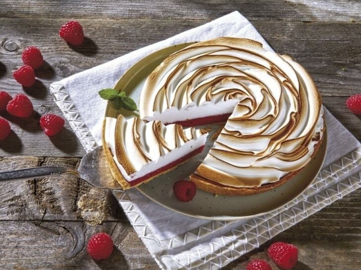 Baiser-Tarte Himbeer