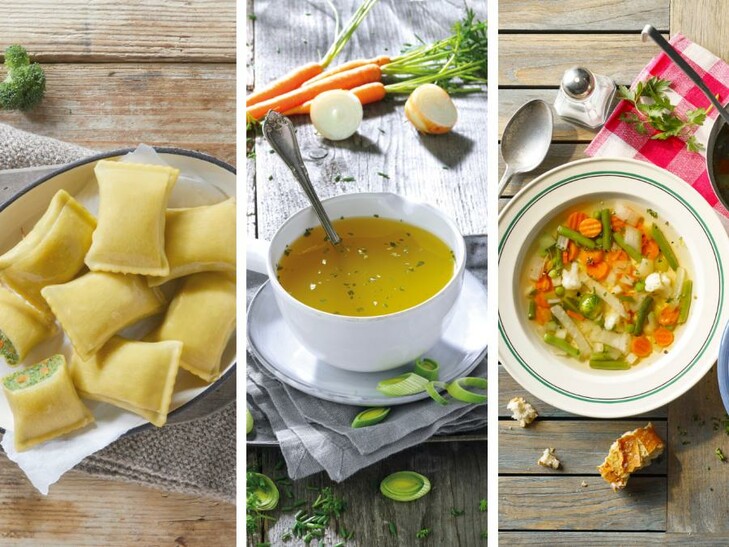 Kombi BIO Gemüse-Maultaschen & Delikatess-Suppe & Suppengemüse