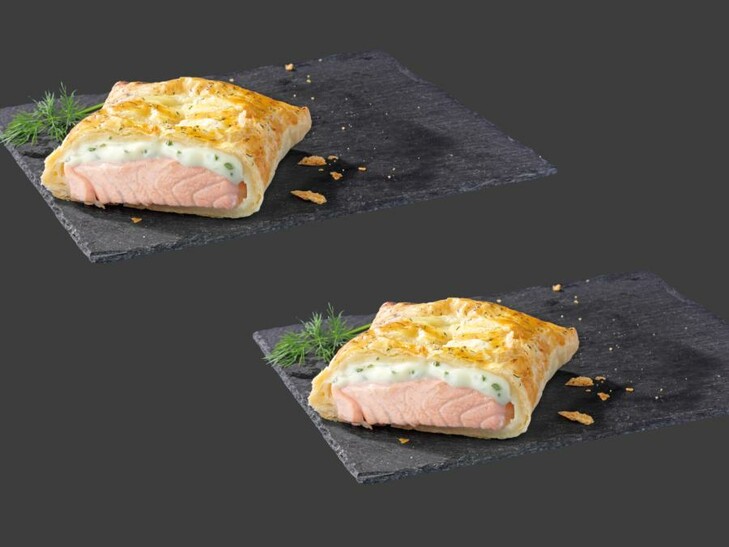 2x Lachs im Blätterteig