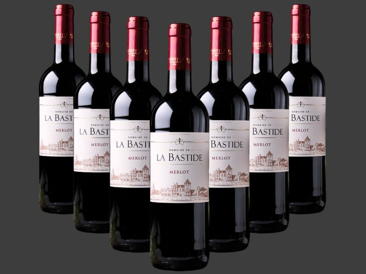 6x Domaine de La Bastide Merlot + 1x GRATIS