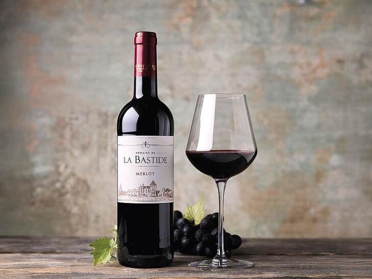 6x Domaine de La Bastide Merlot + 1x GRATIS