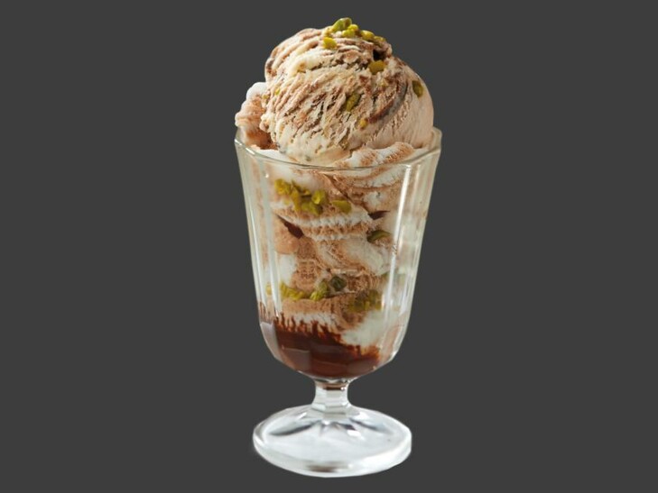 Kaffeehaus Eis Mandel-Schokolade-Pistazie
