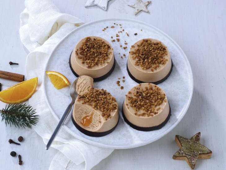 Eisdessert Lebkuchen-Orangenpunsch