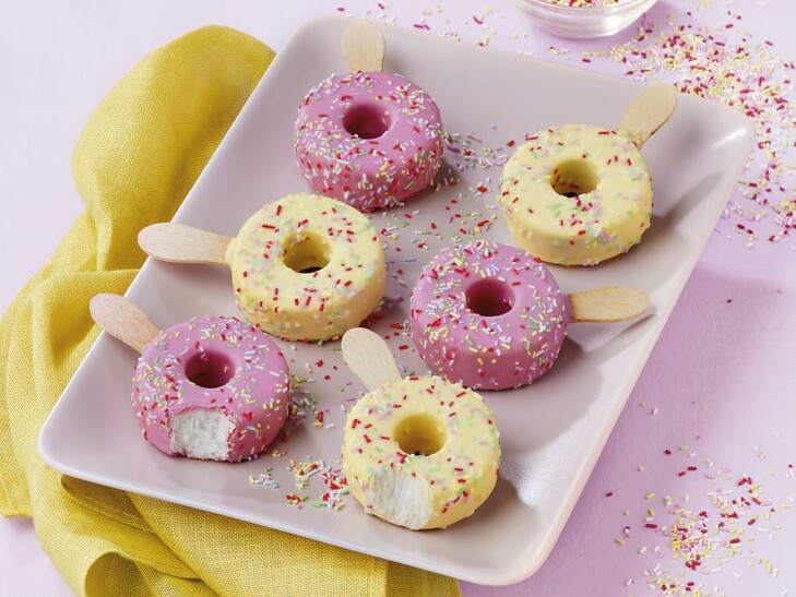 Bunte Donut Stiele