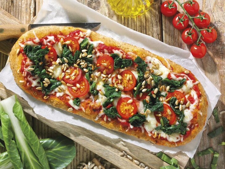 Vollkornpizza Tomate Mangold