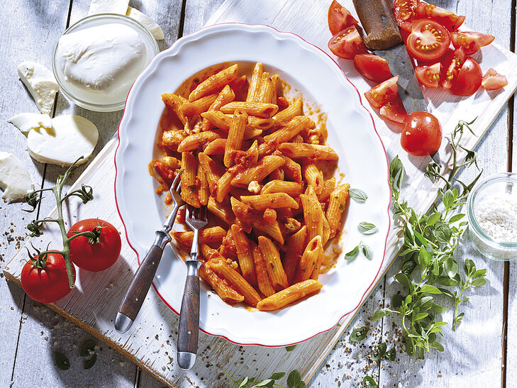 Penne „Tomate Mozzarella“