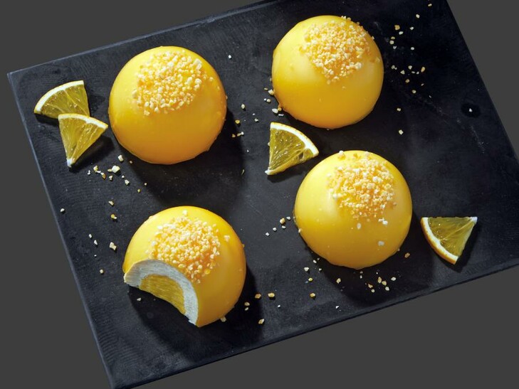 Kuppel-Dessert Vanille-Orange