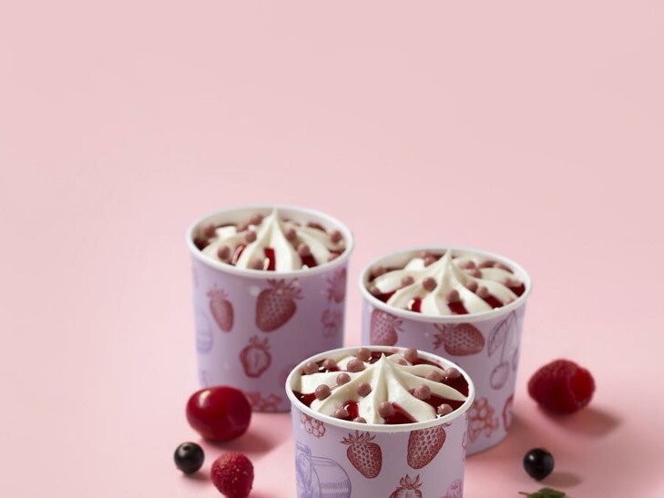 Panna Cotta Waldfrucht Eisbecher
