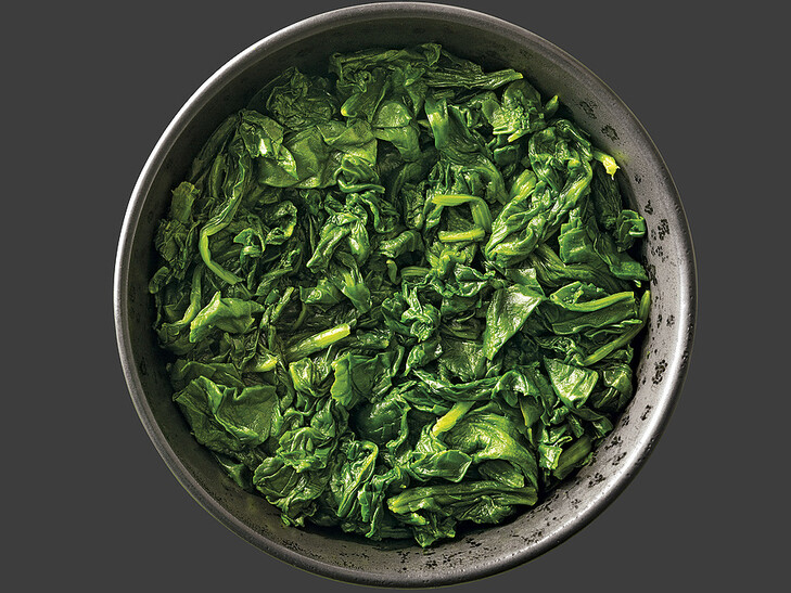 Blattspinat-Portionen