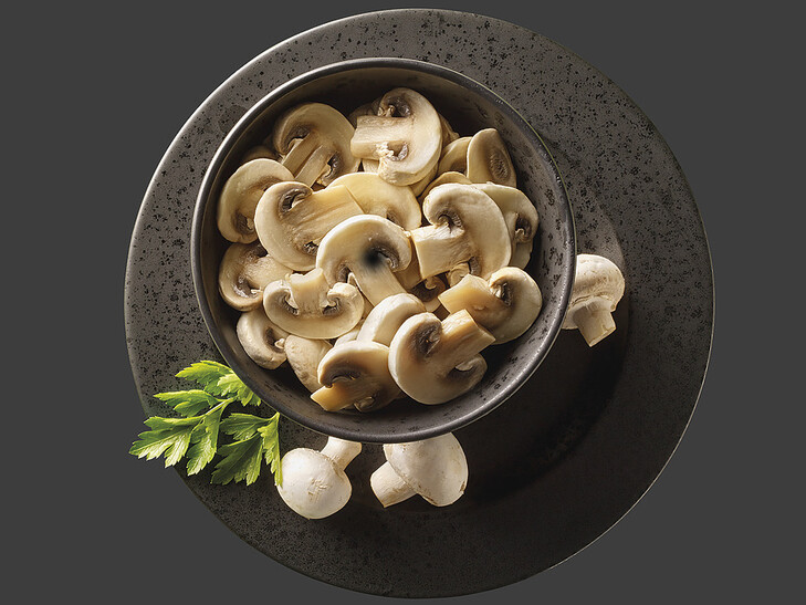 Champignons in Scheiben