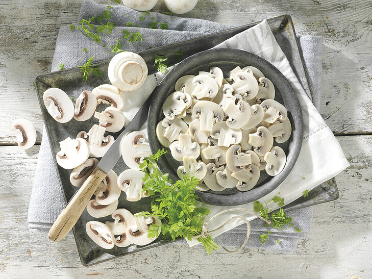Champignons in Scheiben