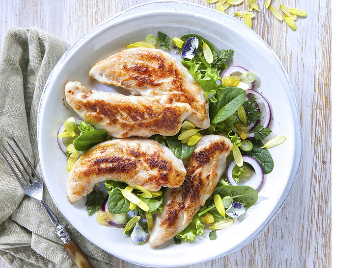 Gegarte Hähnchen-Filetspitzen