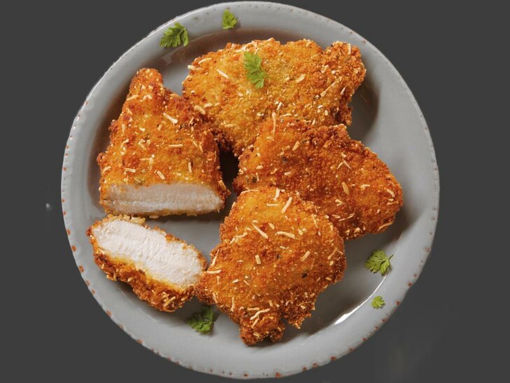 Mini-Hähnchenschnitzel mit Kartoffelpanade