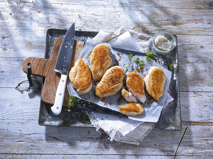 Hähnchenbrustfilet ohne Innenfilet, geschnitten