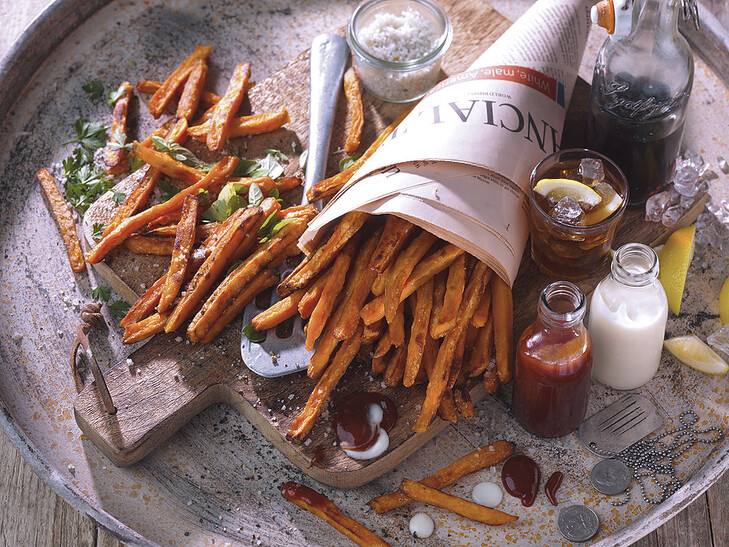 Knusprige Süßkartoffel-Pommes