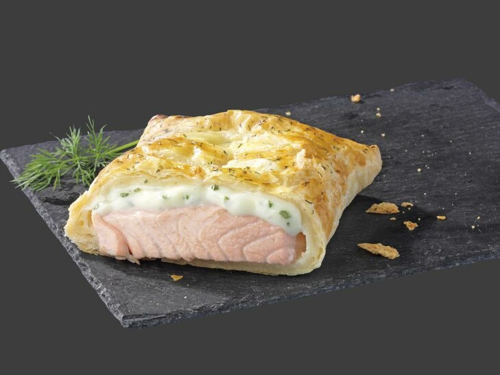 Lachs in Blätterteig