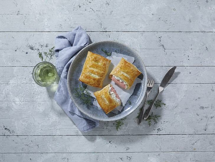 Lachs in Blätterteig