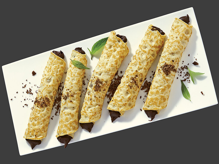 Mini-Nougat-Pfannkuchen