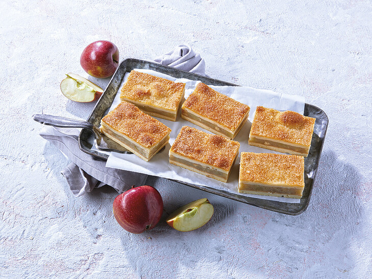 Gedeckte Apfelschnitte