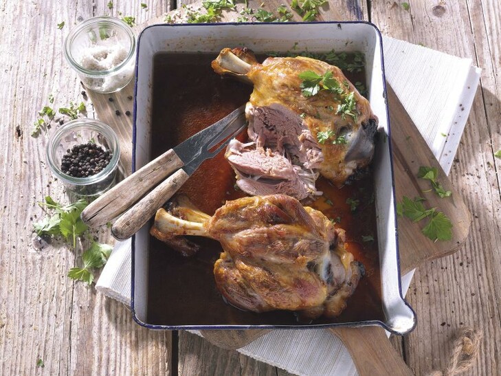 Grillhaxe mit 6 % Flüssigwürzung