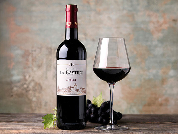 6x Domaine de La Bastide Merlot + 1x GRATIS
