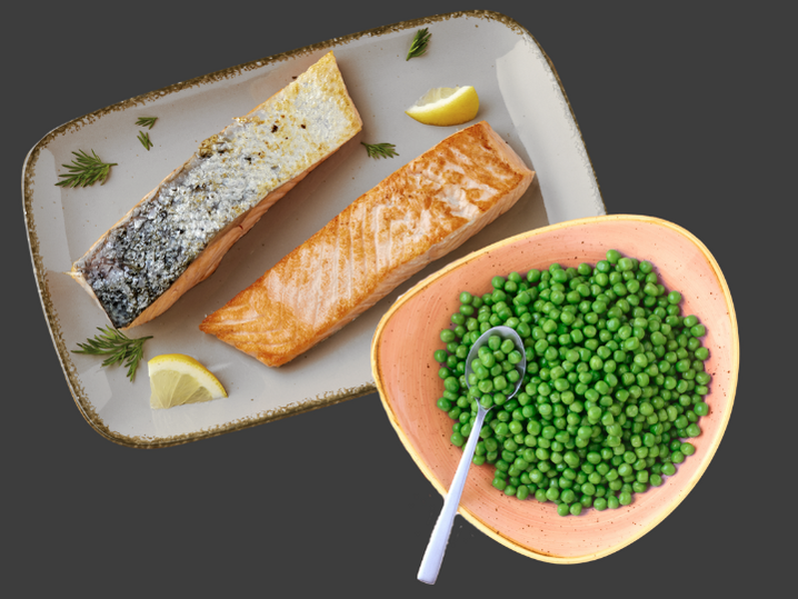 Kombi BIO Lachsfilet & BIO Erbsen