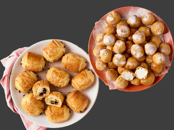 Kombi Mini Schokocroissants & Mini Sahnewindbeutel
