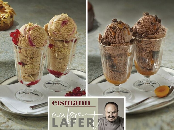 KOMBI Kaffeehaus Eis Schokolade-Aprikose & Haselnuss-Johannisbeere
