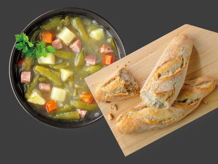 Kombi Herzhafter Bohneneintopf & Landhaus Baguette
