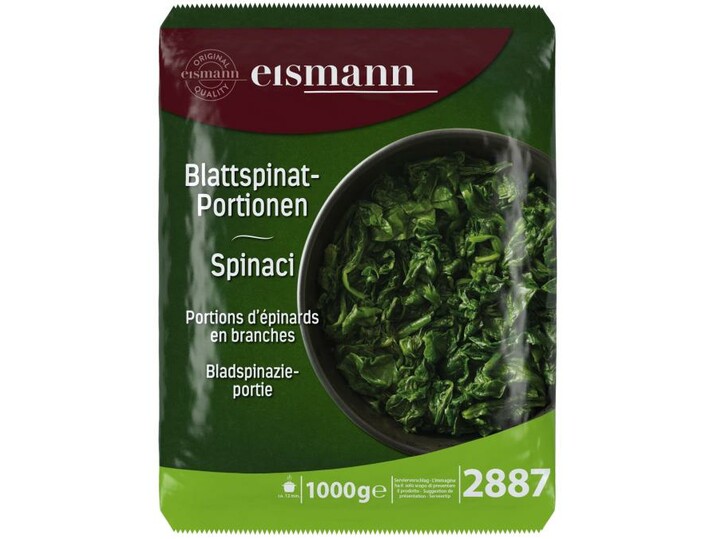 Blattspinat-Portionen