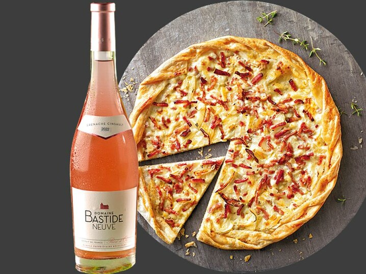 KOMBI Rosé Wein & Flammkuchen Elsässer Art 