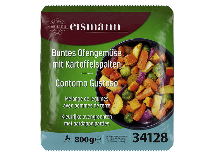 Buntes Ofengemüse mit Kartoffelspalten