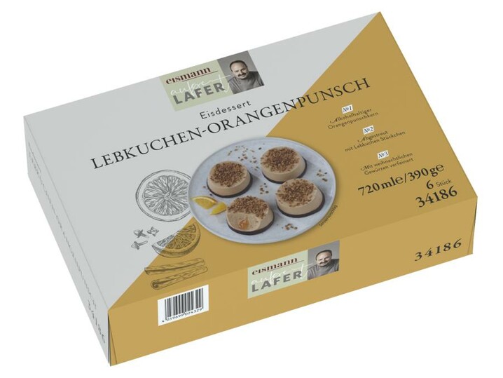 Eisdessert Lebkuchen-Orangenpunsch