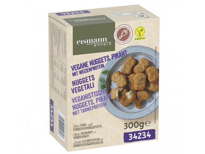 Vegane Nuggets, pikant  mit Weizenprotein